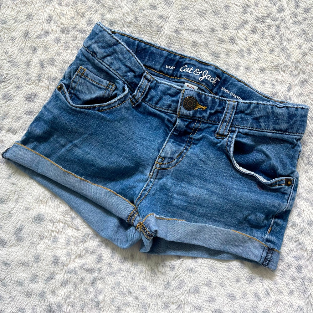 Cat & Jack Super Stretch Adjustable Waist Girls Size M 7/8 Shorts
